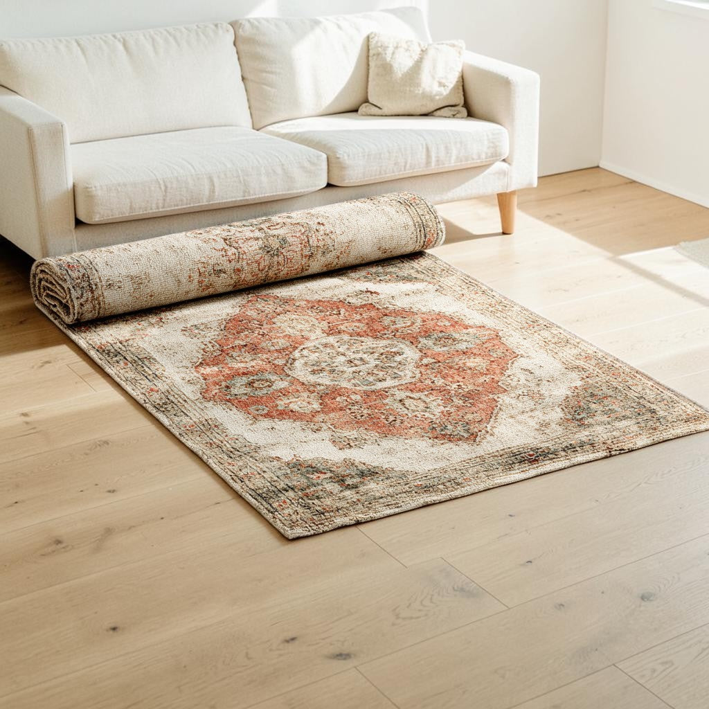 Vjpxmq Vintage Distressed Washable Area Rug