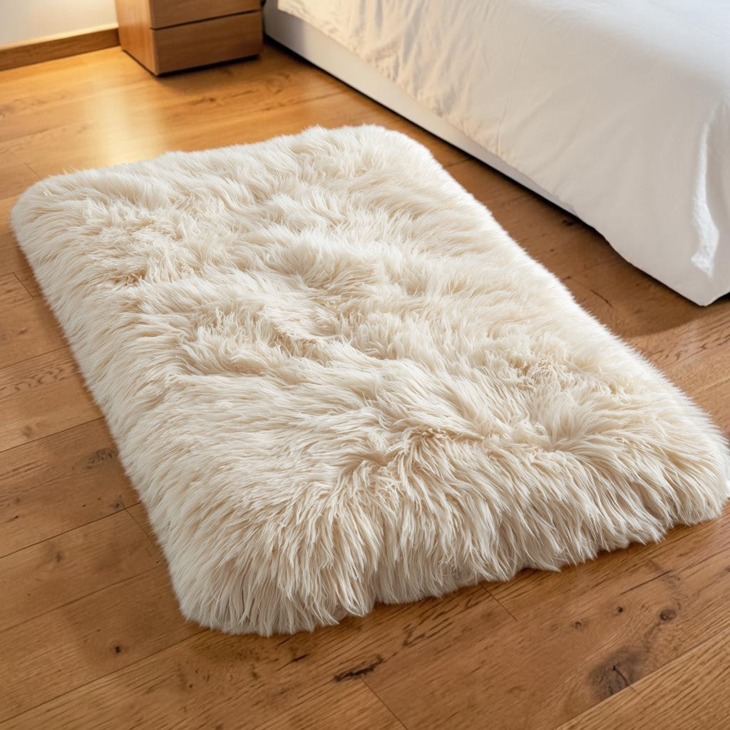 Vjpxmq Ultra-Plush Shaggy Calming Bedroom Rug
